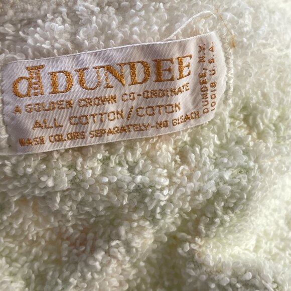 Vintage 1980s face towel, scenic forest print, fringed - Picture 5 of 9